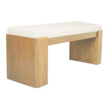Lin Mindi Wood Ottoman Bench